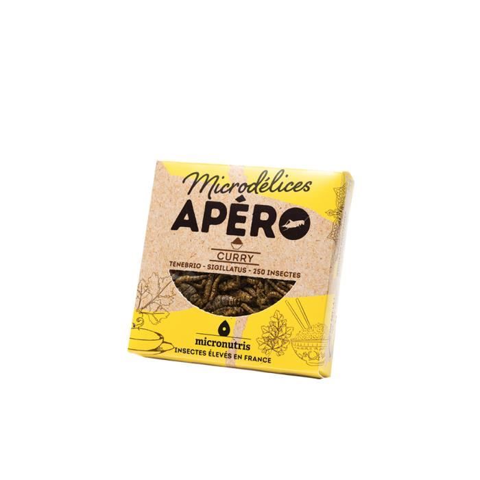Microdelices Insectes Comestibles Apero 250 Curry Melange Vers De Farine Et Grillons Achat Vente Insecte Aperitif Microdelices Insectes Cdiscount