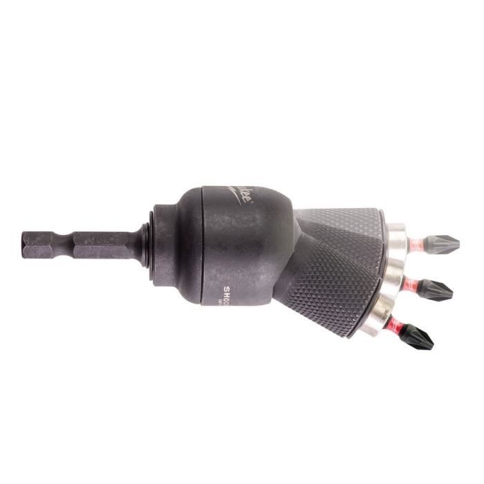 Renvoi d'angle cardan visseuse à choc + 10 embouts vissage MILWAUKEE 4932459781