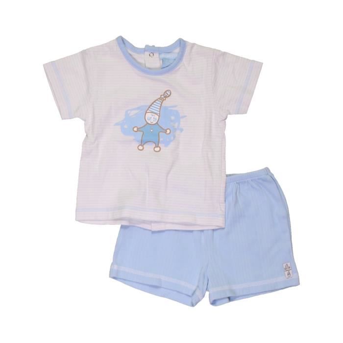 Pyjama 2 Pieces Bebe Garcon Orchestra 9 Mois Blanc Ete 9452 Blanc Gris Cdiscount Pret A Porter