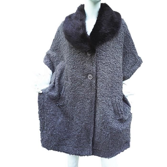 Femme Manteau Grande taille TU 46/48/50/52/54 Veste Laine ...