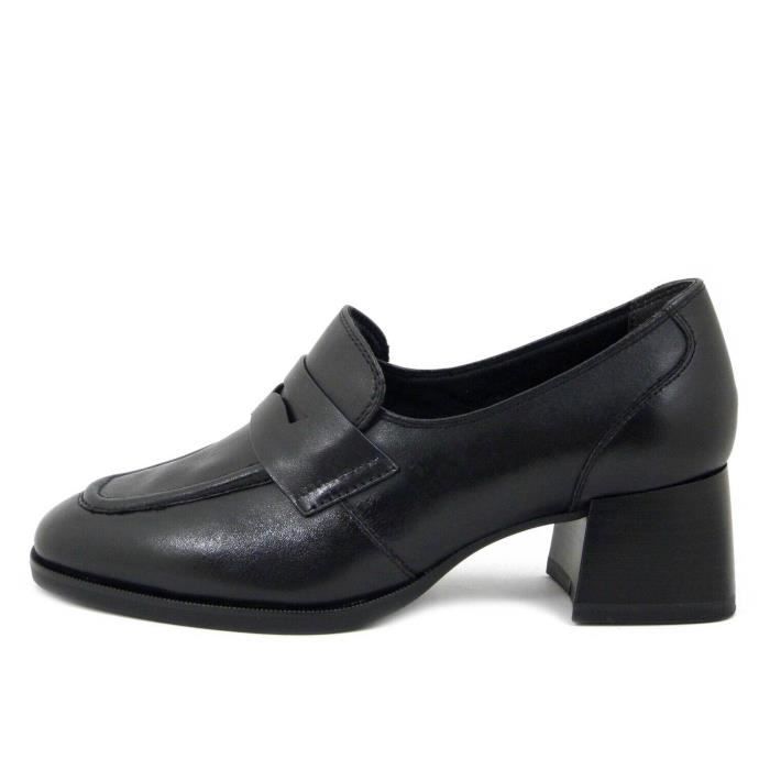 Mocassin femme Tamaris Cuir noir Talon 4 5 cm Confort absolu