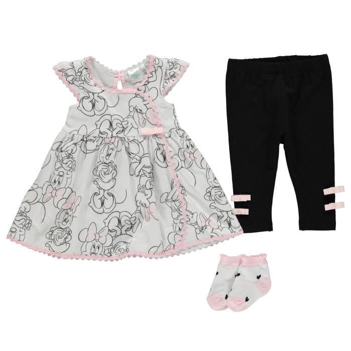 Bébé Fille Disney Minnie Mouse Polka Dot Robe en 3 Couleurs Neuf avec étiquettes 3-24 mois