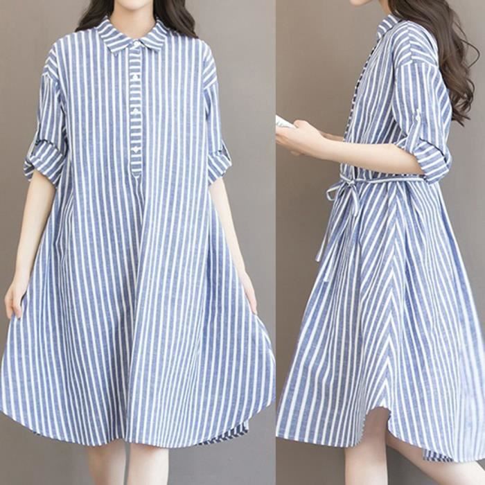 robe longue rayures verticales