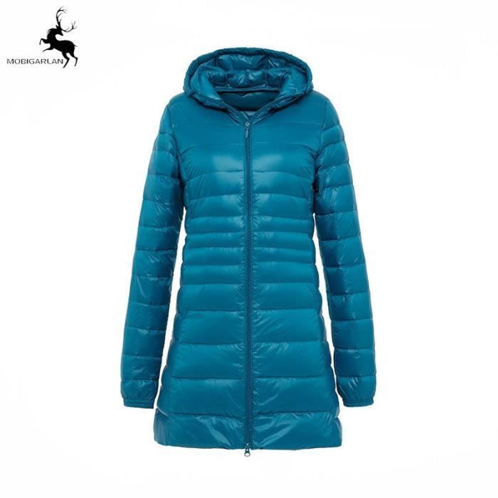 Doudoune light longue femme clearance