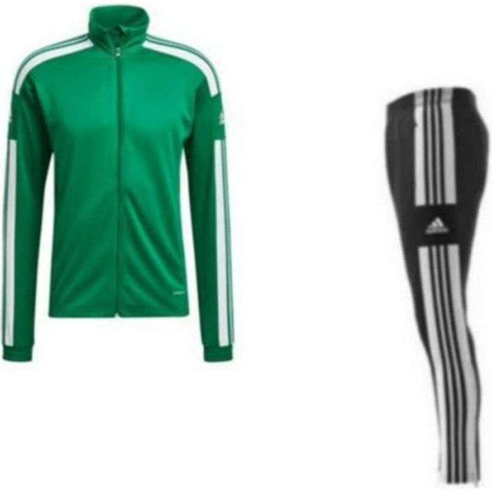 Jogging Homme Adidas Aerodry Vert et Noir - Respirant - Multisport - Manches longues