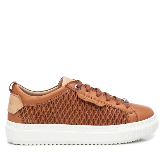 basket couleur camel femme