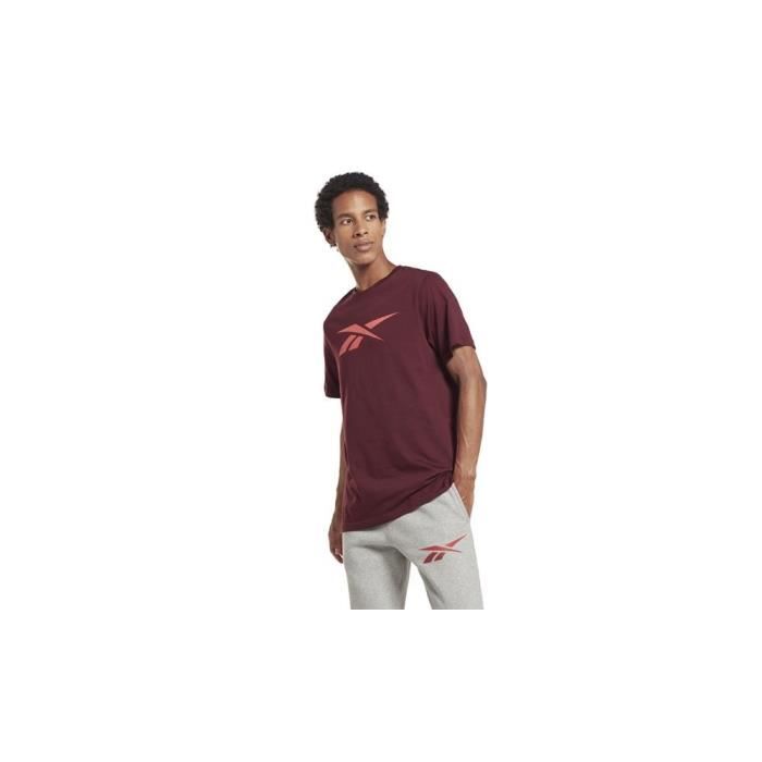 T-shirt REEBOK Logo Tee Bordeaux - Homme/Adulte