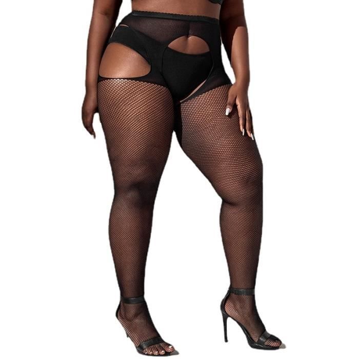 Collant Collants en r sille grande taille pour femmes jarretelles