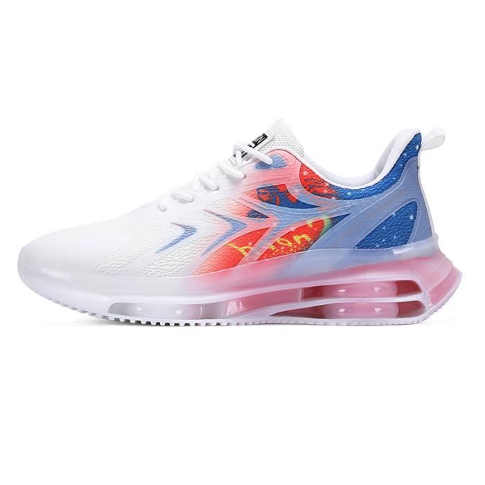 Basket Femme en Maille Respirante Plat Chaussures Sport Fitness Jogging Légèreté Antidérapage Noir - Chaussures