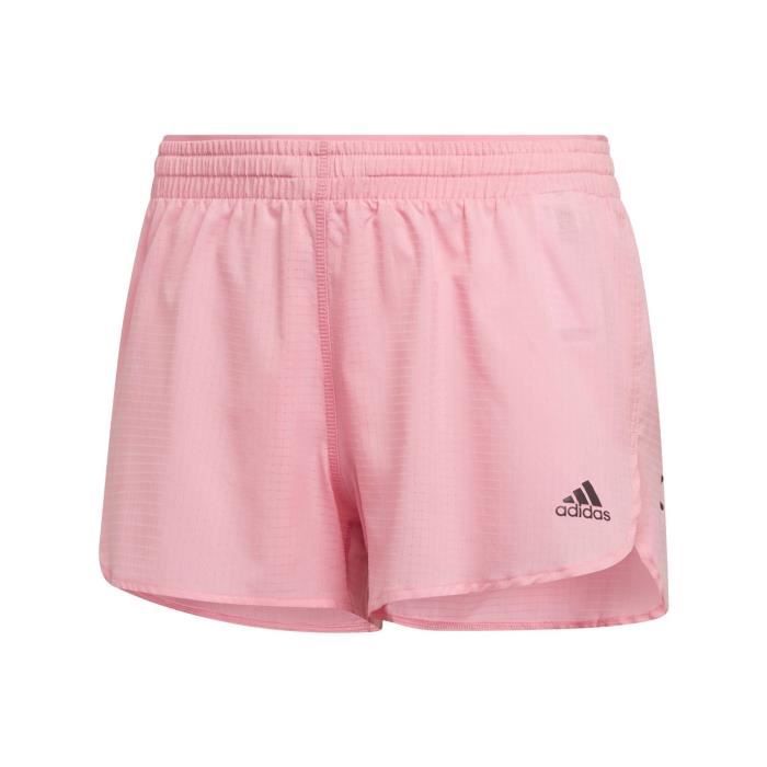 Short de sport Adidas Runfast 3 pour femmes Rose Multisport