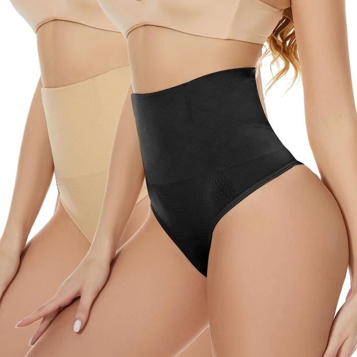 2pcs Culotte Gainante Femme Ventre Plat,String Taille Haute