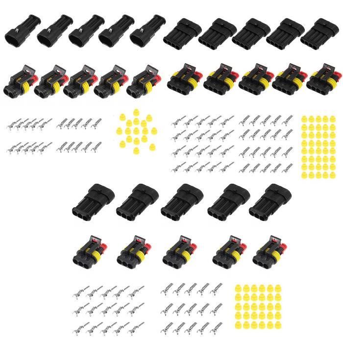Neufu 15 Kit 2 3 4 Broche Cosse Electrique Connecteur Fil Prise
