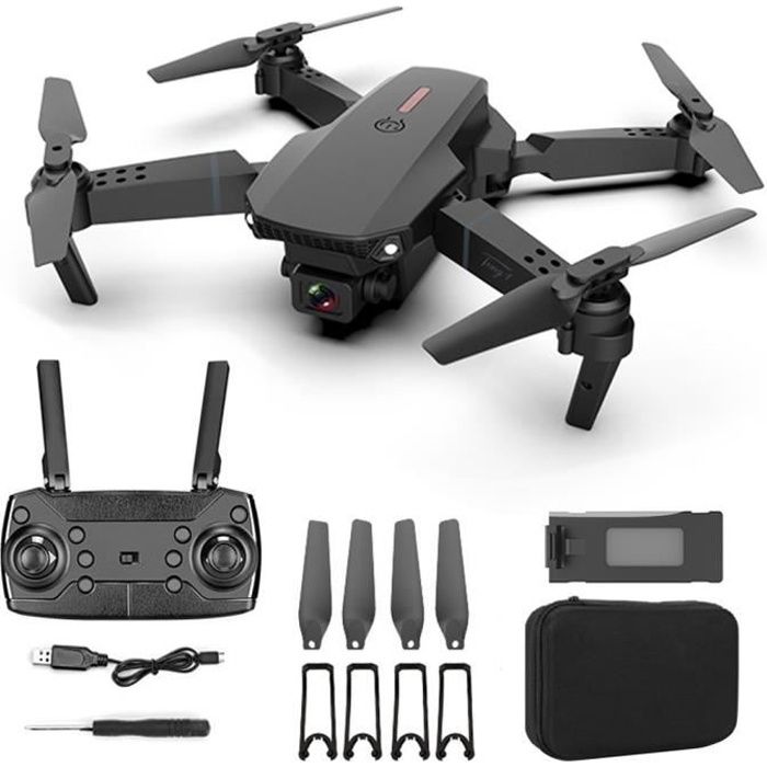 Drone pliable E88 Pro avec caméra 4K FPV - OUTAD - Noir - 15 min  d'autonomie - Télécommandé - Cdiscount Jeux - Jouets
