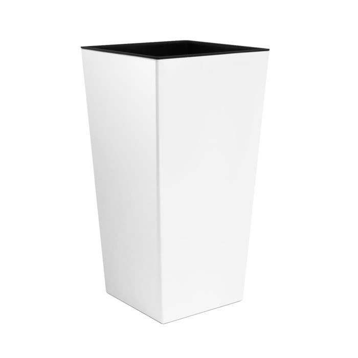 Urbi Pot de 16,3 litres, plastique, 22 x 22 x 42 cm en blanc