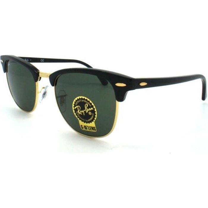 Lunettes de soleil RAY BAN RB 3016 CLUBMASTER W0365 51 21 Ecaille Achat Vente lunettes de soleil Mixte Adulte Cdiscount