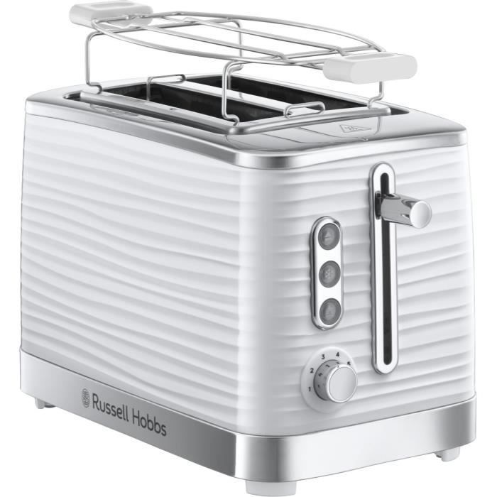 Russell Hobbs 28091-56 Toaster Grille-Pain Structure, Lift'n Look, Fentes  XL, Cuisson Ajustable, Réchauffe Viennoiseries - Noir