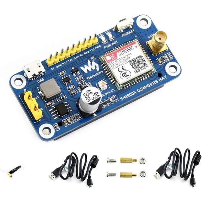 Raspberry Pi Gsm-Gprs-Bluetooth Hat Based Sim800C Compatible All ...