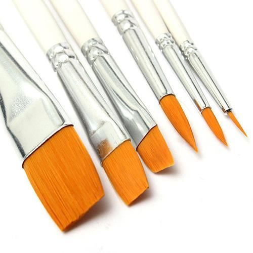6x pinceaux de peinture professionnelle Set acrylique huile pinceau artiste  aquarelle - Achat / Vente pinceau - set 6x pinceaux de peinture - Cdiscount