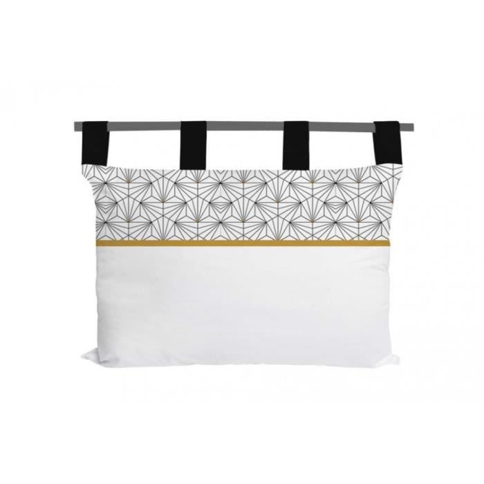tête de lit en coton 45x70 cm osiris - soleil d'ocre - contemporain - design