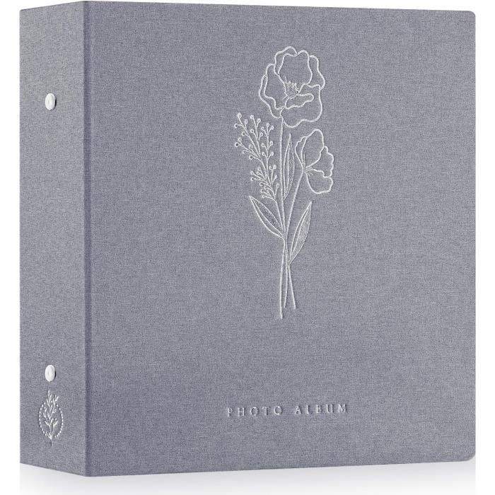 Album Photo Lin Noir 8,9x12,7 Cm - 256 Photos, Couverture Avec Fenêtre, Pages Protectrices Sans Acide