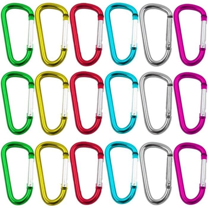 Lot De 5 Mousquetons En Aluminium De 10,2 Cm - Grand Mousqueton à