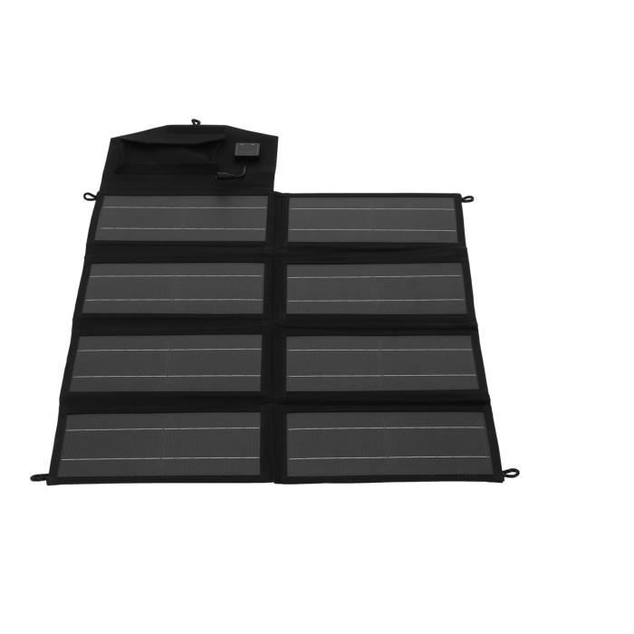 Chargeur Solaire Pliable 21W 5V Avec 2 Ports USB - Silicium Monocristallin - Étanche - Pour Randonnée, Camping