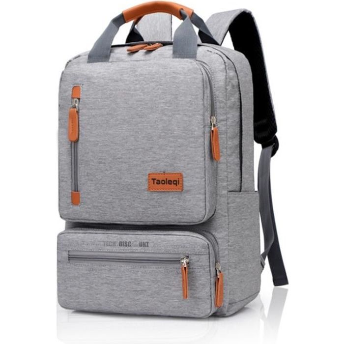 Sac à Dos Ordinateur Portable, 17,3 Pouces Étanche Sac à Bandoulière avec  Chargeur USB et Port de Casque, pour Affaires/Voyage, Gris Noir - Cdiscount  Bagagerie - Maroquinerie