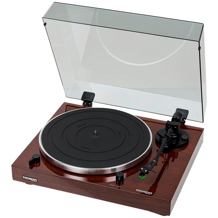 Thorens TD202 Noyer Platine Vinyle Semiautomatique USB Numérisation des vinyles