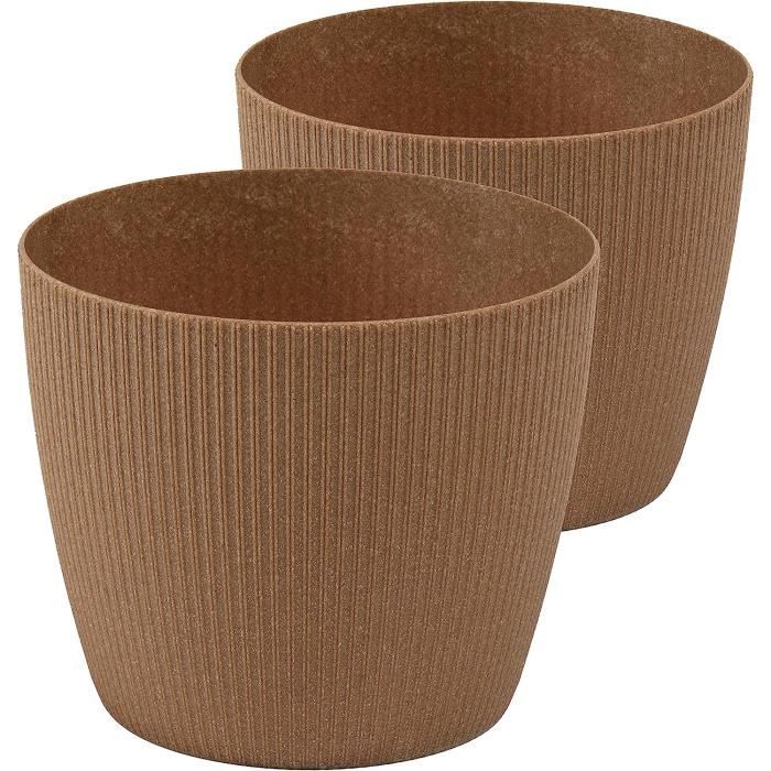 Hum Flowerpots Lot De 3 Pots De Fleurs En Plastique Pour Intérieur