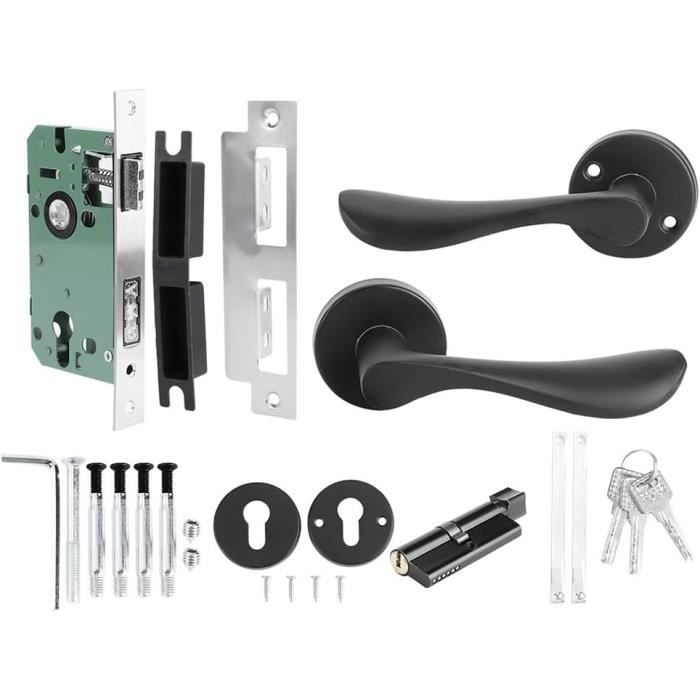 Kit Serrure De Porte Voiture Avec 2 Clés - Compatible Ford Fiesta MK7 2008-2012 - Réf. 8A6AA22050LB, 1757128