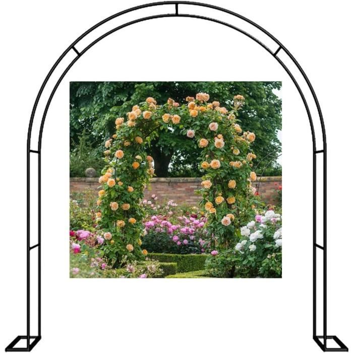 MANG Robuste Arche De Jardin En Métal 1.4mx2.3m 3.4mx2.3m Arche À Rosiers, Plusieurs Tailles Treillis De Arceau De Mariage Avec Base, Résistant Aux Intempéries