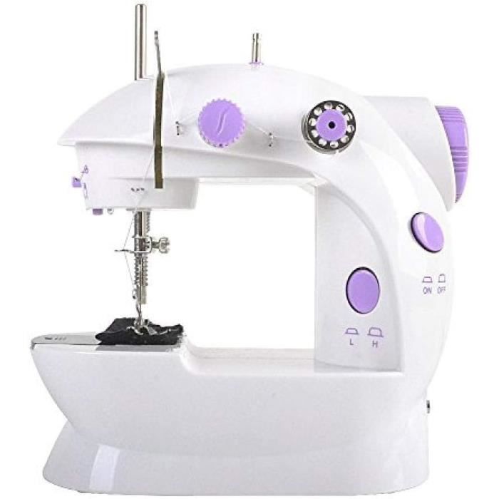 Mini Machine à Coudre Portable Électrique - 2 Vitesses, Alimentation Piles Ou USB-C - Idéale Débutants & Réparations Rapides - 10
