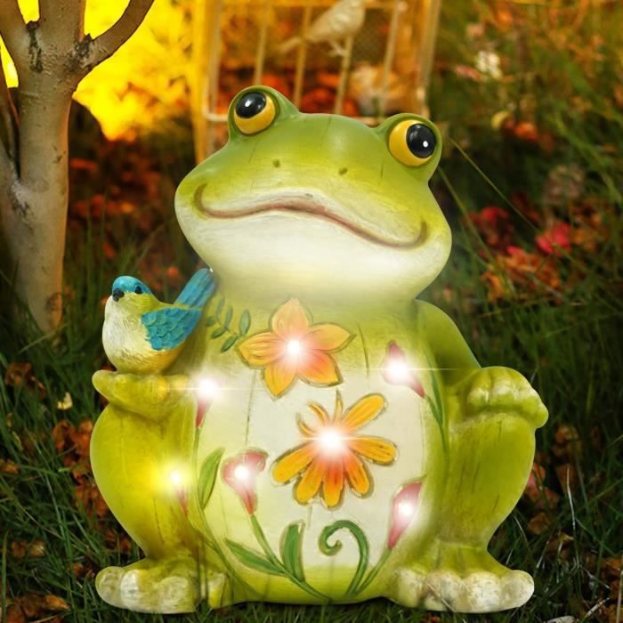 Figurine Jardin Solaire Elfe - Lampe Boule RGB Changeante - Décoration Extérieur - Cadeau Original