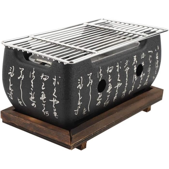 Grill Japonais Sans Fumée MOUMOUTEN - Poêle Barbecue Portable Antiadhésive