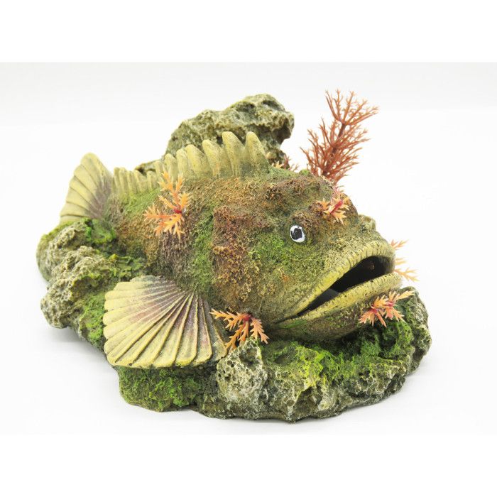 Meilleurs prix pour Décoration aquarium - Vadigran - Poisson avec diffuseur de bulle - Plastique - 210 x 145 x 90 mm