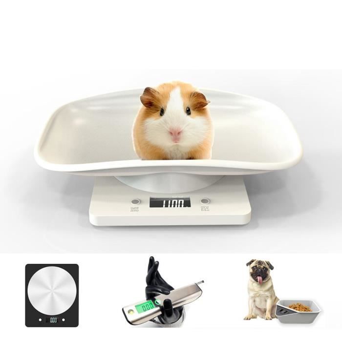 Balance Animaux & Bébés Adamson A50 – Précise Jusqu'à 100 Kg, Avec Housse Douce, Verrouillage Poids – Chiens, Chats, Lapins, Bébés