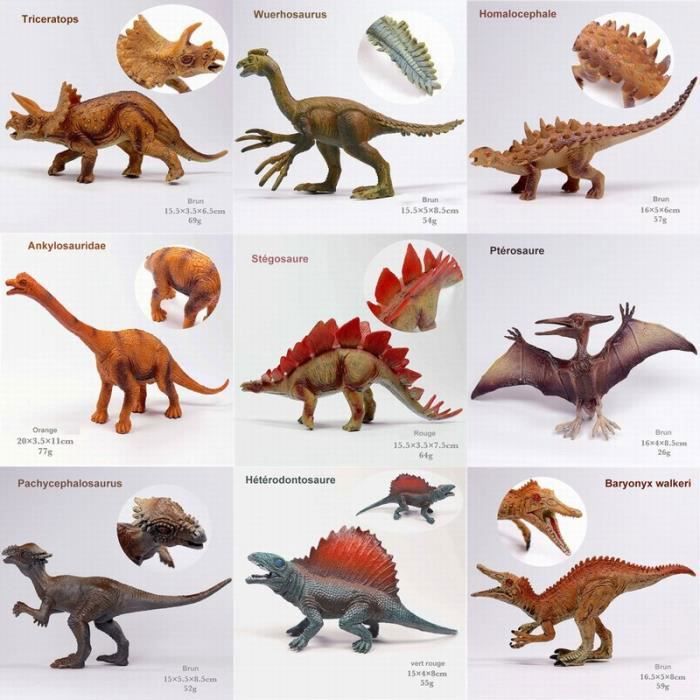 Meilleurs prix pour Modèle de dinosaure miniature - VITATA - Ensemble de jouets de dinosaure 9 - Plastique - Extérieur - Petit