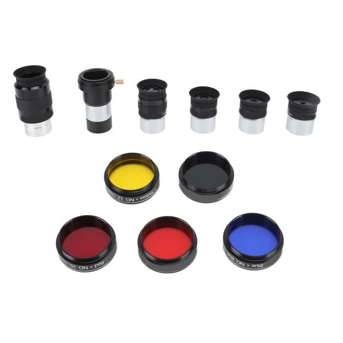 Kit Filtres Telescope EBTOOLS 1.25" | 5 Couleurs | Pour Lune, Nébuleuses, Planètes | Verre Optique