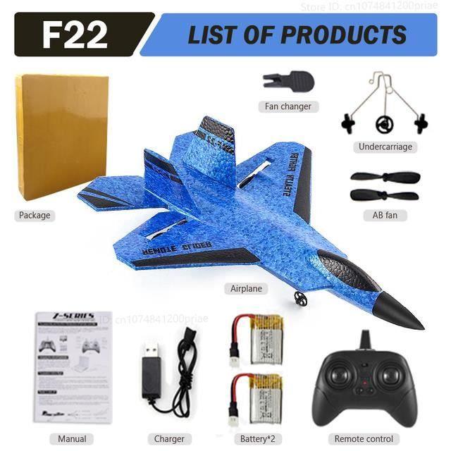 OpenRC - RC Avion Télécommandé F22 - Avion de Chasse Radiocommandé OpenRC - RC Avion Télécommandé F22 - Avion de Chasse Radiocommandé