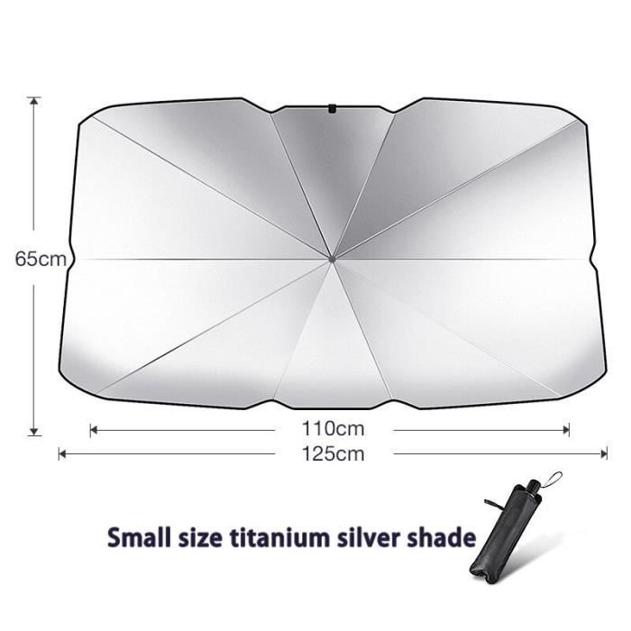 Pare-soleil Universel Pour Pare-brise Belidome Corgi - 145x69,5 Cm, Aluminium Réfléchissant, Protection UV, Pliable - 3