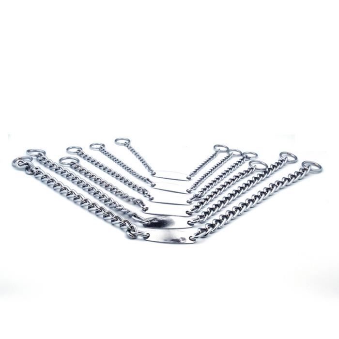 Collier Chaîne Pour Chien – Plaqué Chromé – Argent – Fer – Neuf