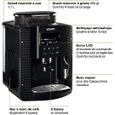 KRUPS Machine à café grain, 1.7 L, Cafetière espresso, Buse vapeur pour Cappuccino, 2 tasses en simultané, Essential YY8135FD-1