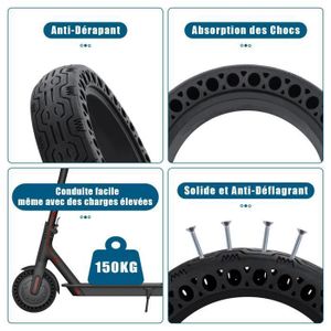 1PZ F3T-1AS Pneu Plein 10x2.5 10 Pouces Pour Scooter électrique NINEBOT G30 MAX, Youin Go Xl, Gotrax G4 Vivobike S2 ​​Max/S3 Max, 10x2.125 Roue Solide De Recharge Pour Trottinette électrique