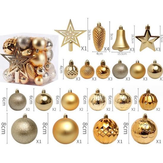 Boules De Noël Blanches Et Dorées – Lot De 12 Ornements En PVC, Diamètre ~8 Cm, Décorations Pour Sapin, Balustrade, Mariage, Magasin - 11