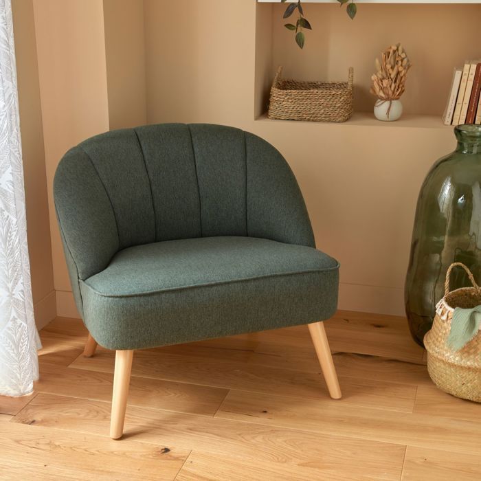 Fauteuil Velour - Warm Groen - Lounge - Meubilair - Rental - Van der Fauteuil Velour - Warm Groen - Lounge - Meubilair - Rental - Van der