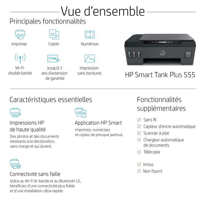 Imprimante HP Smart Tank 500 - Multifonction - A Réservoir