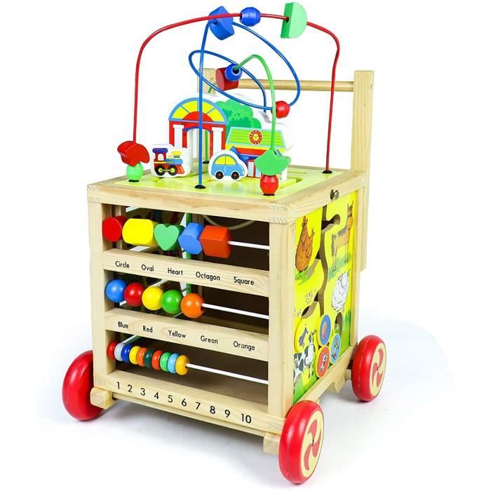 Trotteur Bebe Jouet Enfant Fille Garcon-Troteur Jouets en Bois