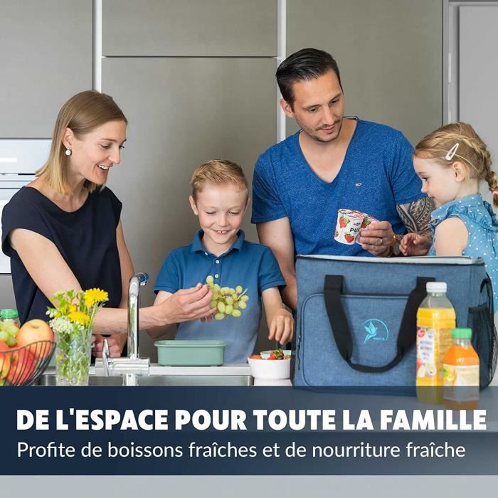 Sac Isotherme Et Planches De Congélation Bleues - Blocs De Glace Réutilisables Pour Glacière Et Pique-nique