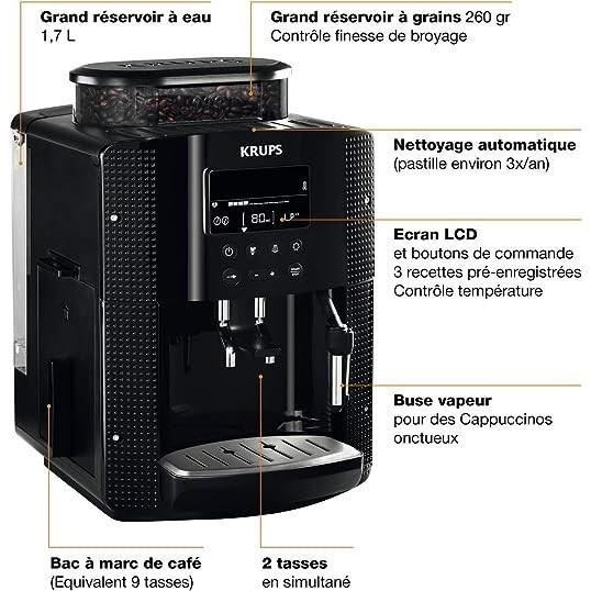 KRUPS Krups Essential, Machine espresso automatique, Ecran LCD, Buse