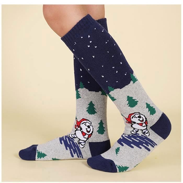 Lot De 2 Paires Chaussettes Ski Enfants - Thermorégulantes Et Antidérapantes Pour Sports D'hiver - 5
